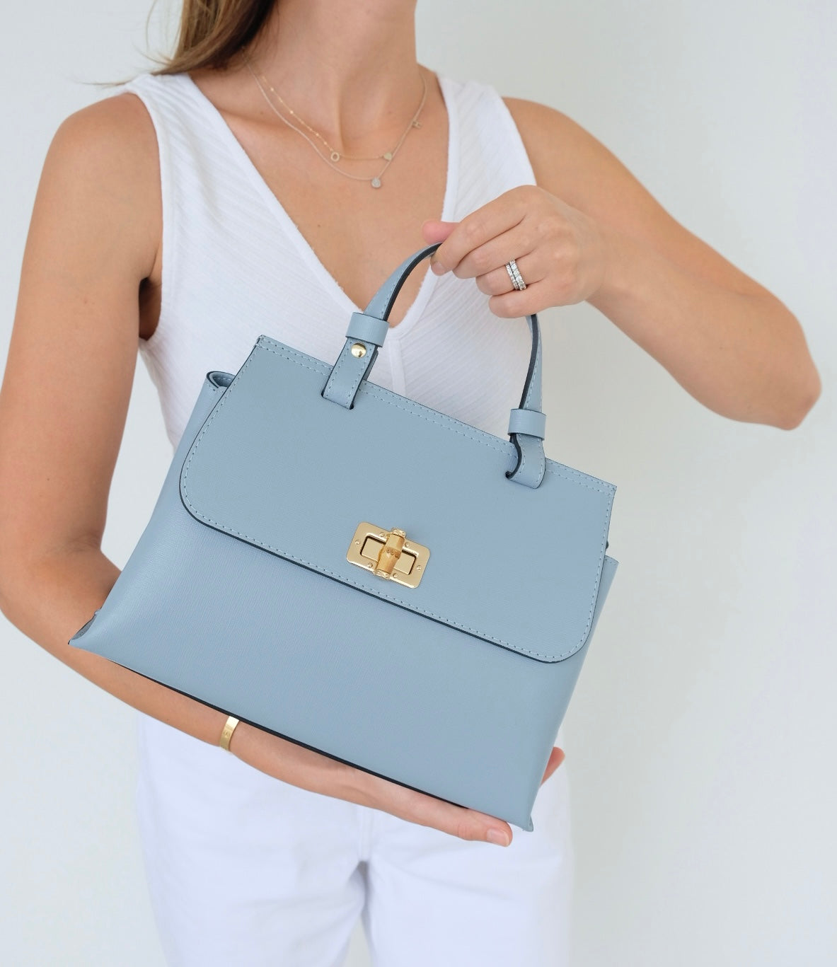 The Perla Bag - Sky Blue