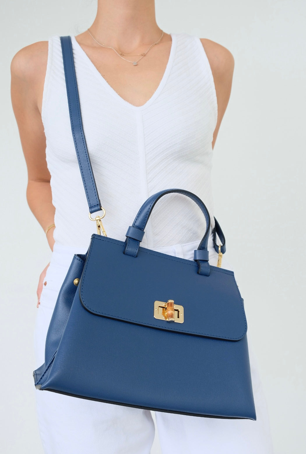 The Perla Bag - Navy Blue