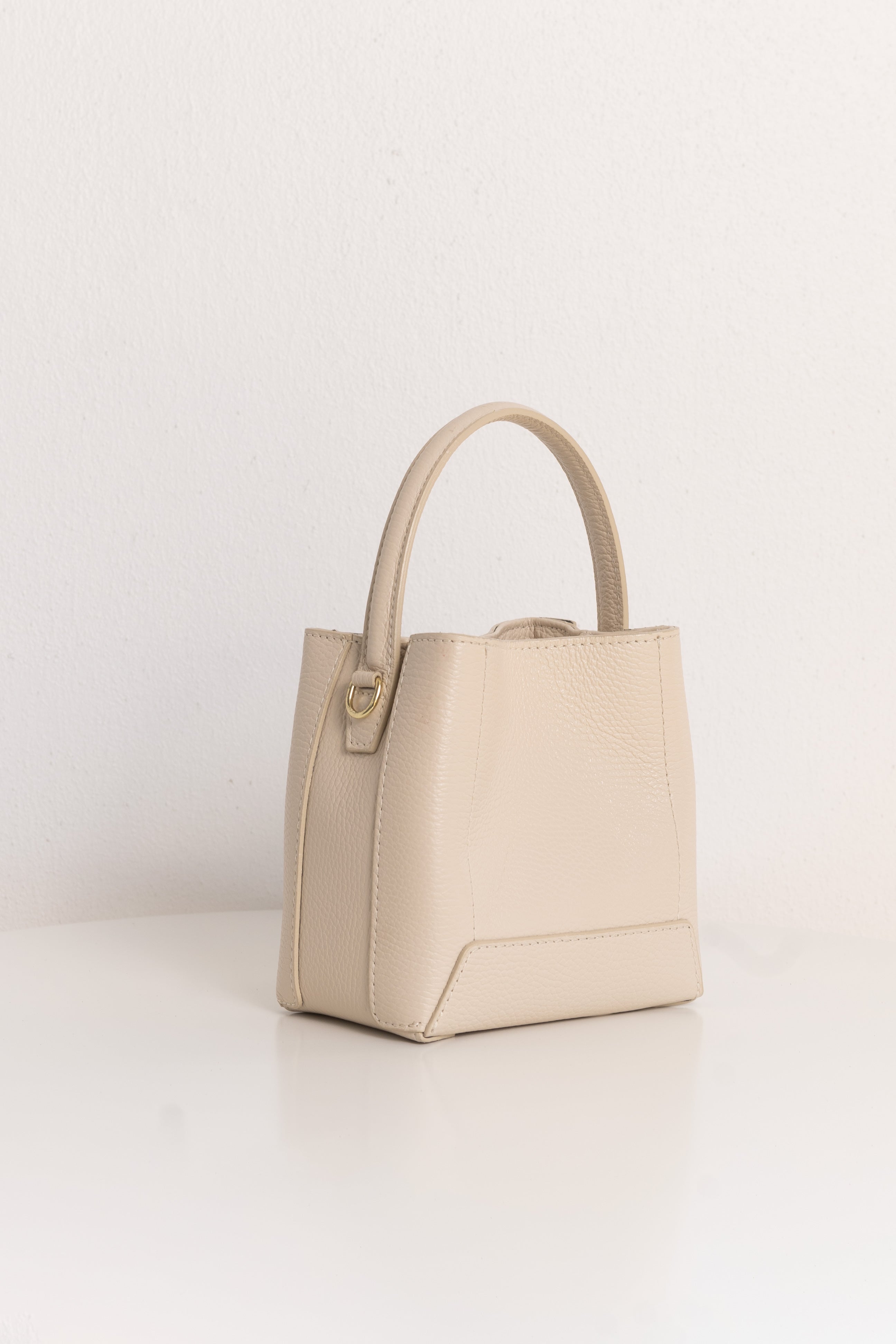 Small cream leather handbags sale